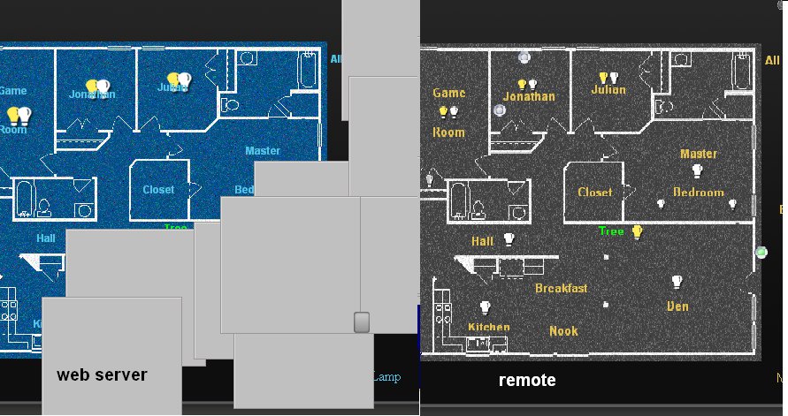 webserver on left, remote on right